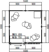 喫煙ブース（図面）