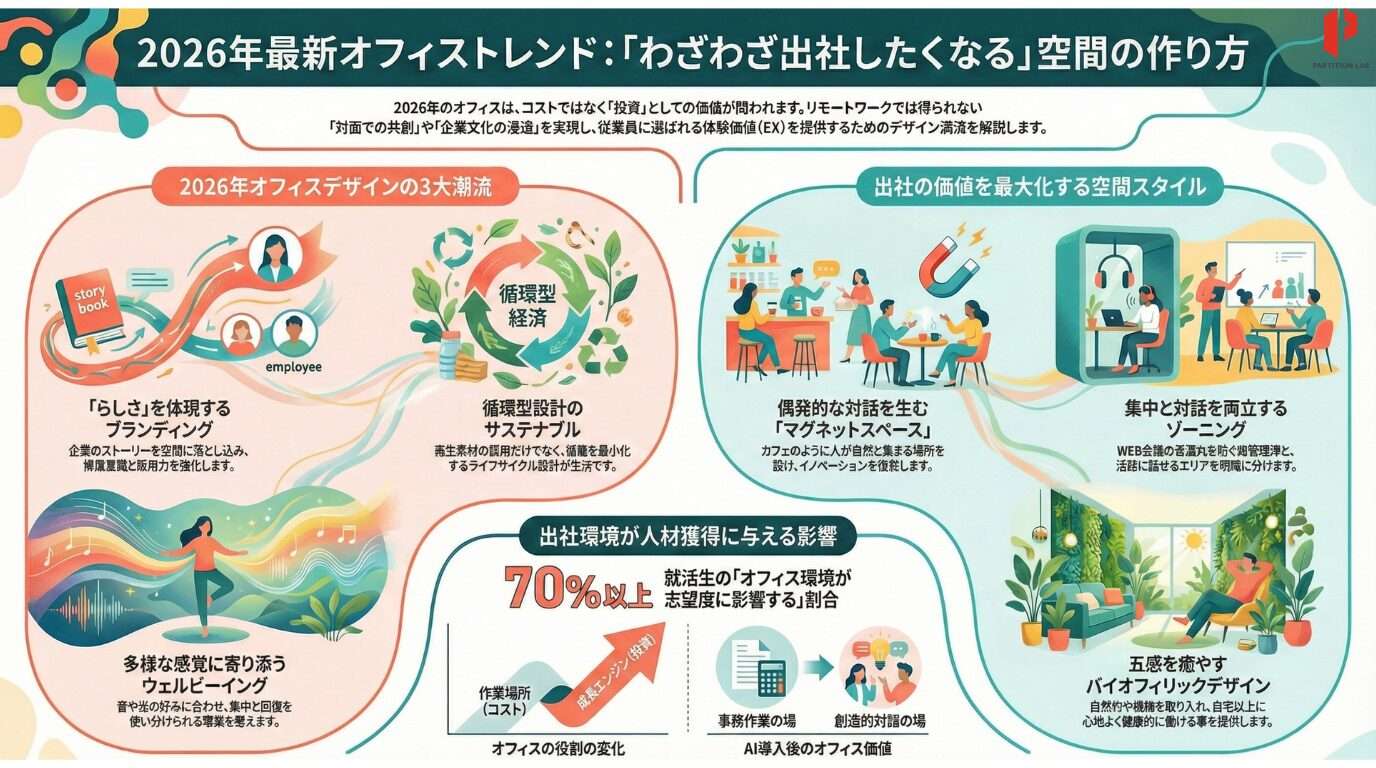 2026年最新｜トレンドのオフィススタイル・空間デザイン、今考えるべき出社の価値とは？